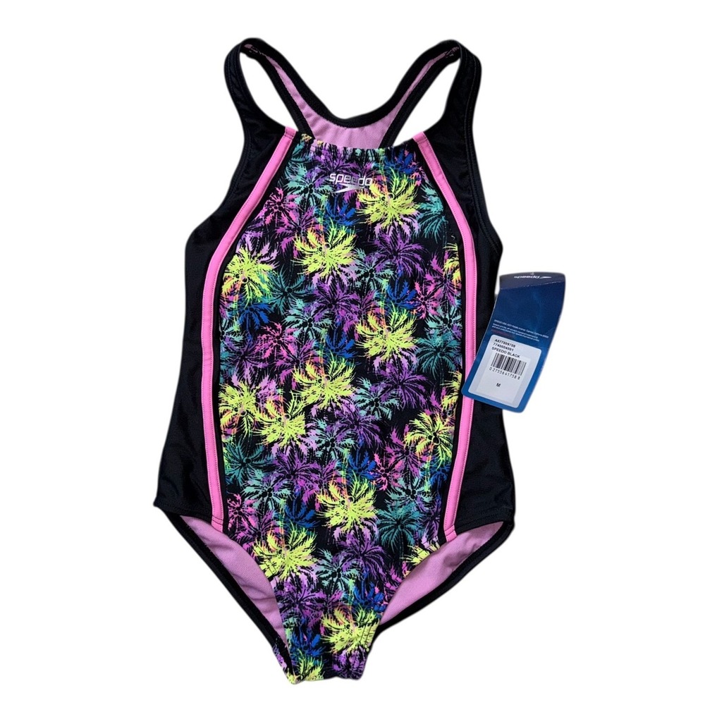 Speedo Girls‎ Size Medium Racerback Swimsuit UPF Protection NWT